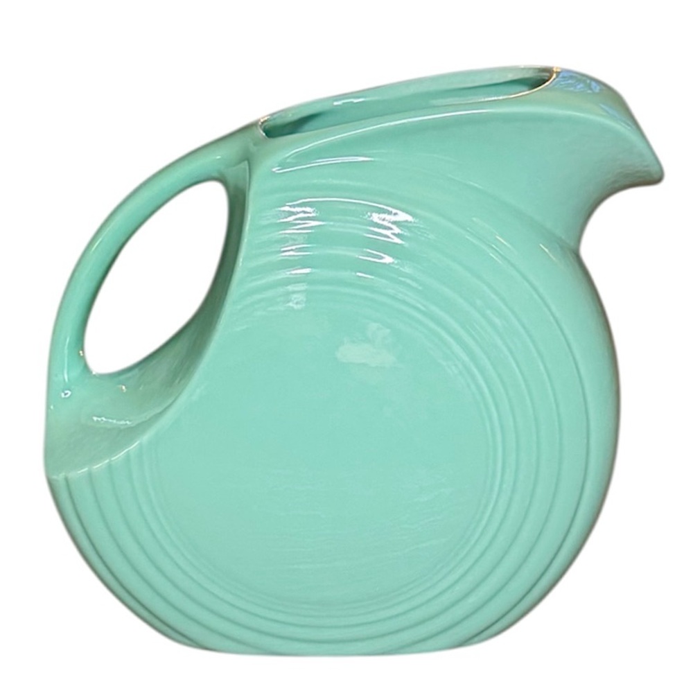 Vintage Fiesta Ware 7.25” Disc Pitcher in retired Sea Mist colorway